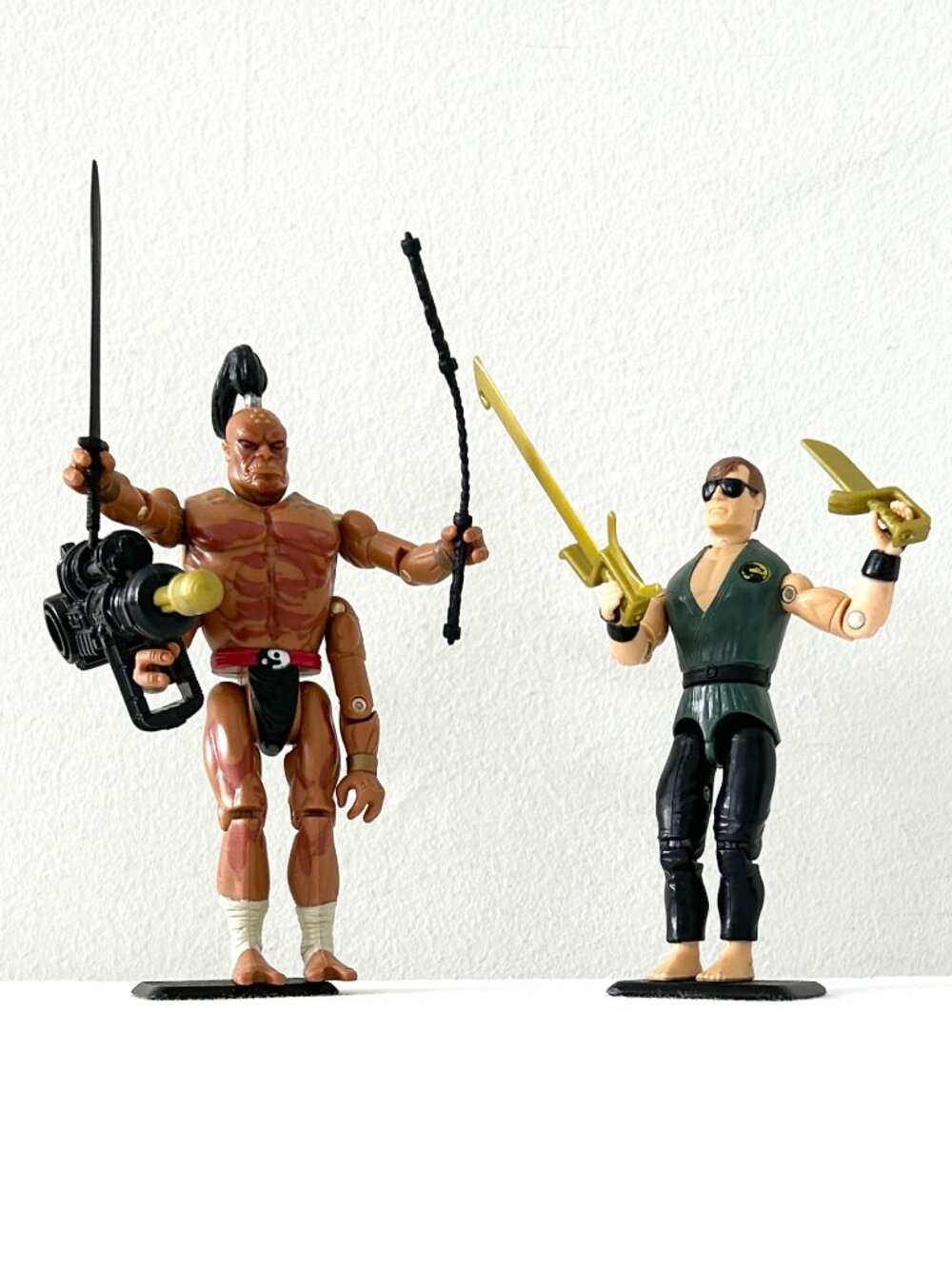 MORTAL COMBAT Goro Johnny Cage Weapons COMPLETE 10 Pc Figure Set 1994 Hasbro Toy